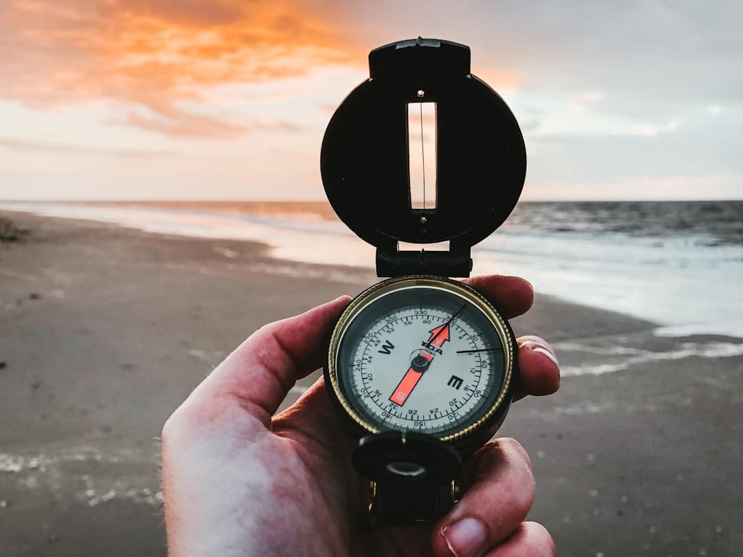 Lost compass illustration representing 404 error page design and wayfinding