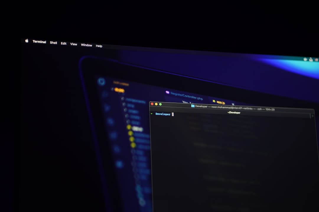 Developer reviewing code on a terminal screen