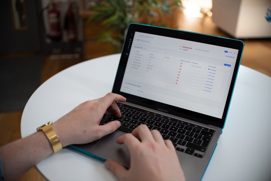 Clean online form interface showing form design best practices on a laptop screen