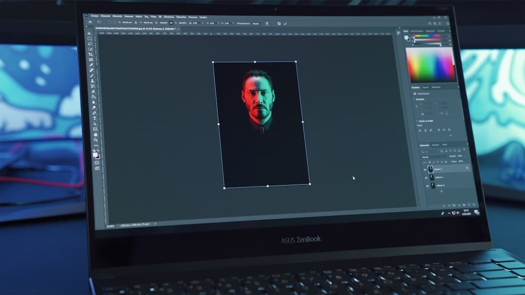 Designer comparing two design tool interfaces