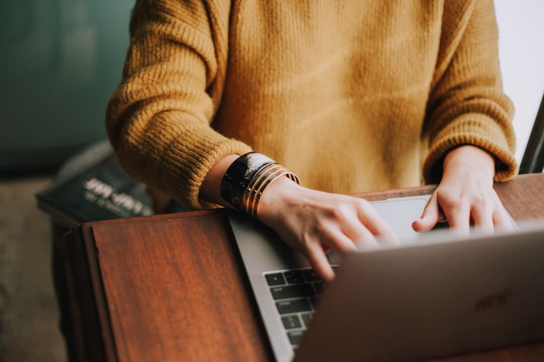 Freelancer working on a laptop at a desk
