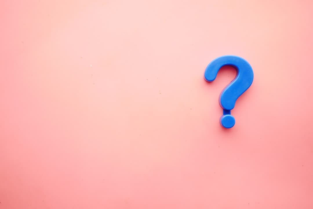 FAQ and support section on a screen