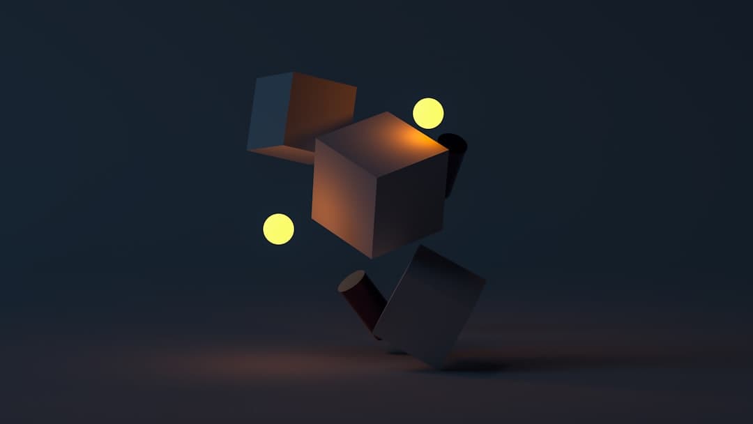 Abstract 3D rendered shapes for web design