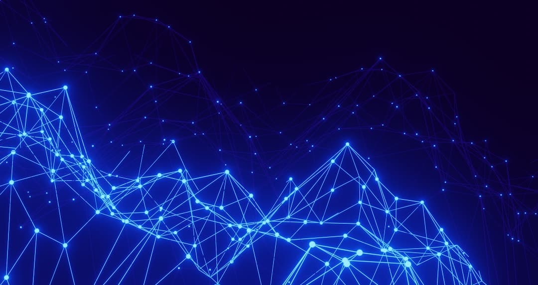 Network of connected nodes representing internal links