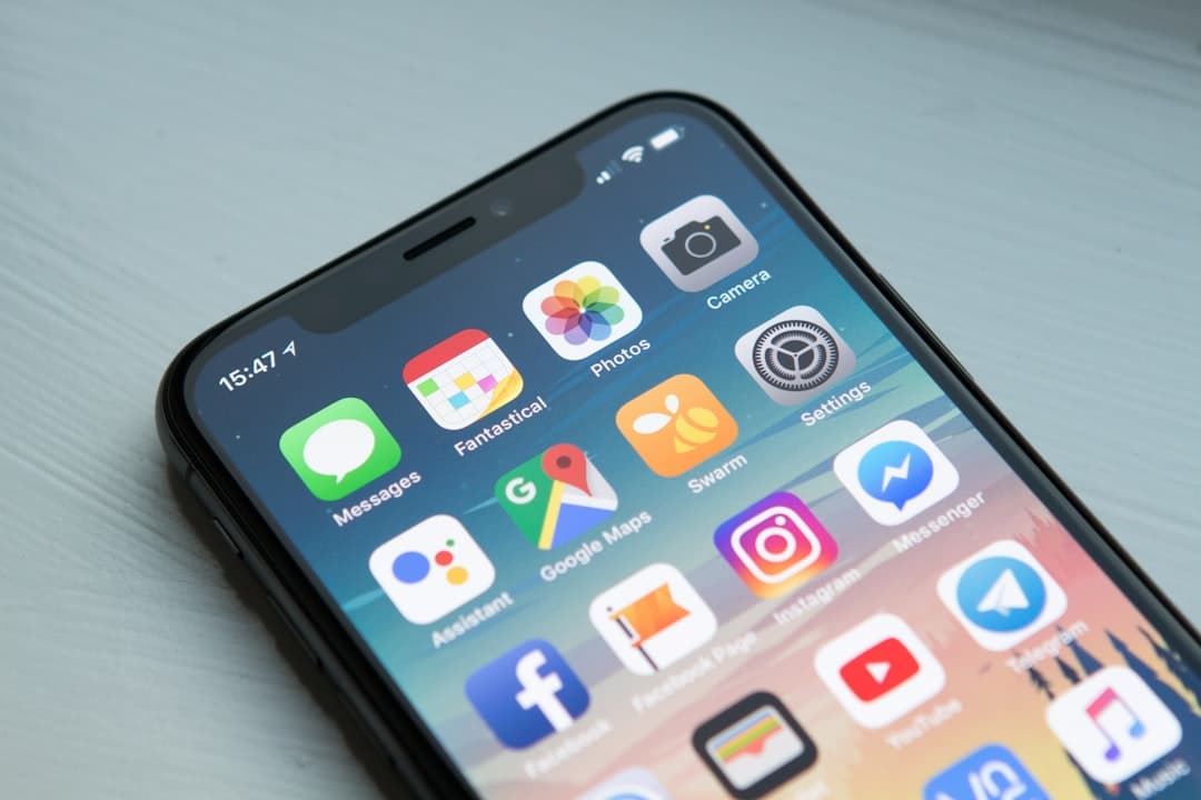 Mobile app on a smartphone screen