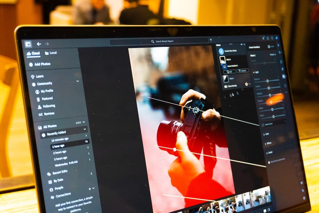 Image being compressed in editing software