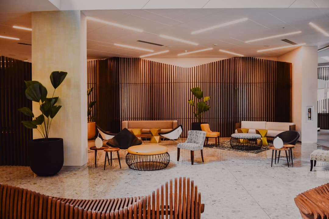 Luxury hotel lobby illustrating modern hotel website design principles